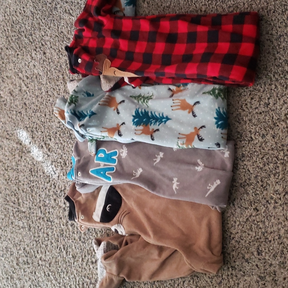 3t-4t Long sleeve footie pajamas